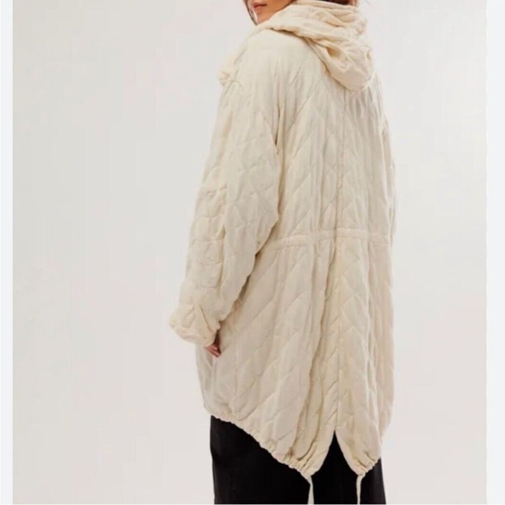 Free People One Cedar Parachute Jacket Ivory Quilted S